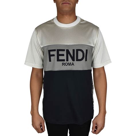 fendi mens logo tshirt|Fendi crewneck t shirt.